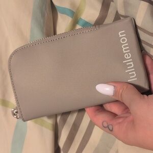 Lululemon Gold Zip Pouch With Card Slots